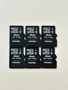 Used/ 6pcs authentic micro sd card 4GB for game Class 4 consoles/cameras - Picture 1 of 3