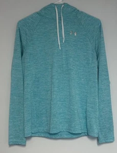 Under Armour HeatGear Women's Pullover Drawstring Hoodie Aqua Size M - Picture 1 of 6