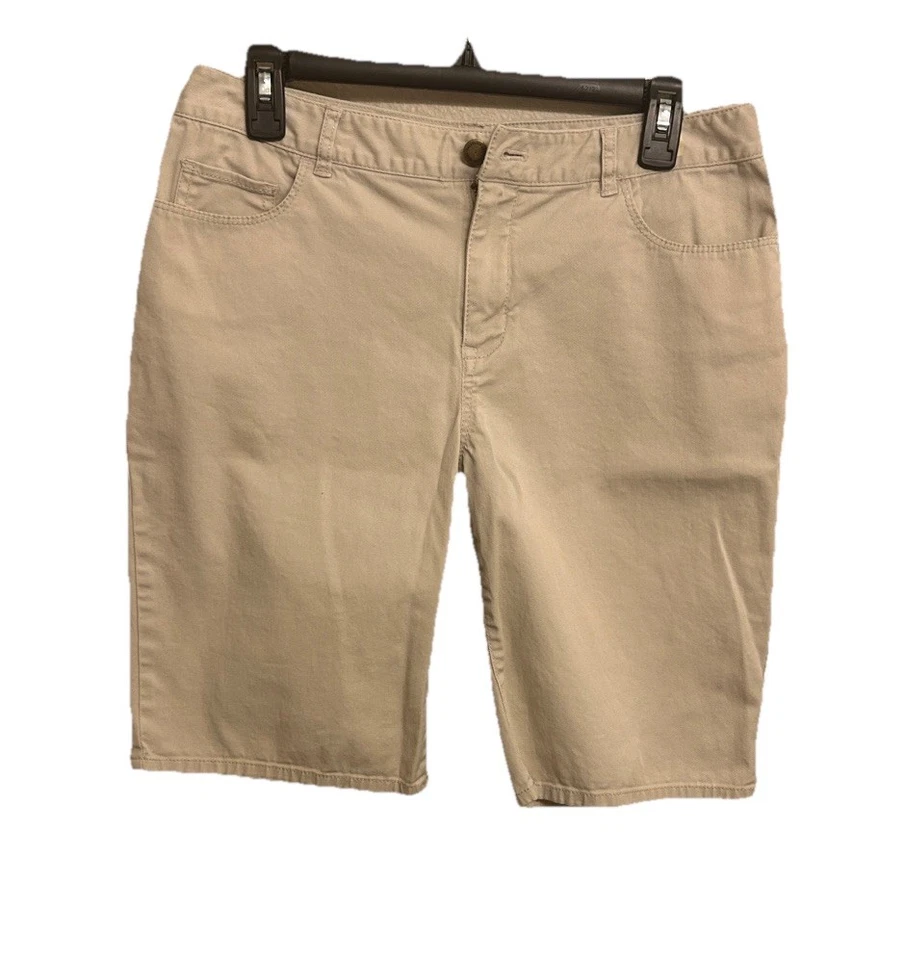 Pantalones cortos Coldwater Creek de ajuste natural para mujer bermudas tostadas talla 8 Foto 1 de 3