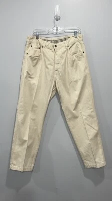 Ermenegildo Zegna cotton pants cream beige straight chino size 34x30 see photos - Image 1 of 4
