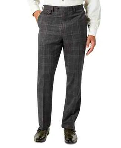TAYION MEN'S CLASSIC-FIT WOOL BLEND DRESS PANTS COLOR GREY SIZE 33W X32L - Picture 1 of 5