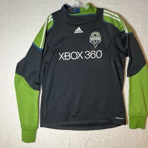 Seattle Sounders Soccer Jersey Mens L Blue Green XBOX Long Sleeve Adidas - Picture 1 of 19