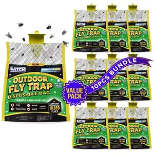 Mosquito Fly Catch Bag with Bait 10 Pack - Picture 1 of 8