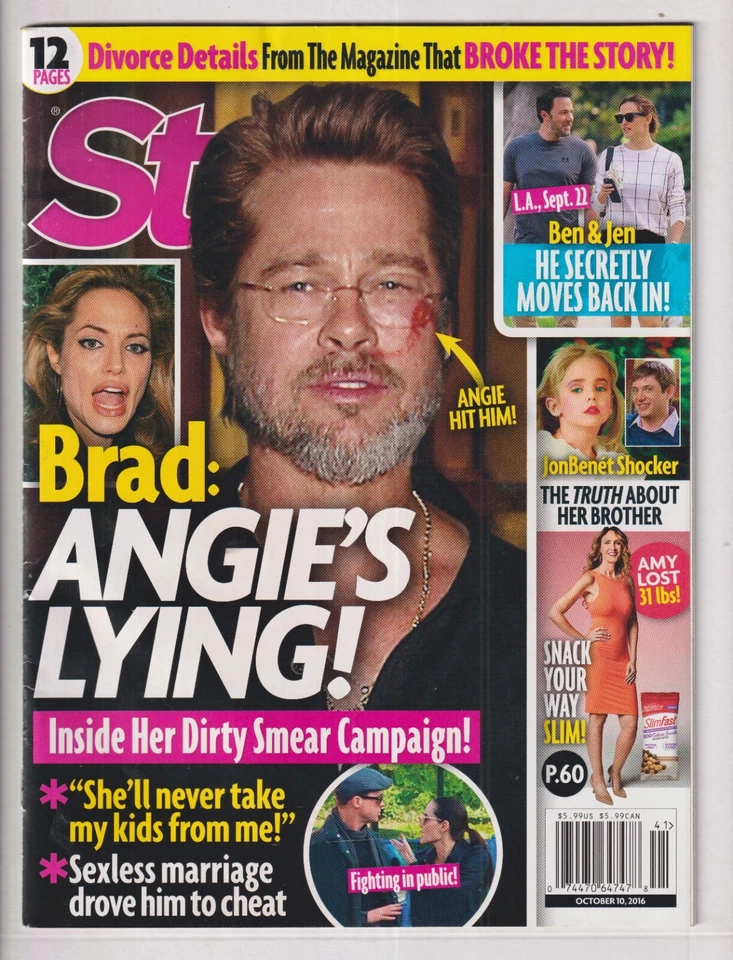 Star October 10, 2016 Brad Pitt, Angelina Jolie, Ben Affleck,  Jennifer Garner, Foto 1 de 1