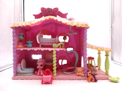 My Little Pony Newborn Cuties Playhouse Nursery Playset Figures MLP With Car - Image 1 of 4