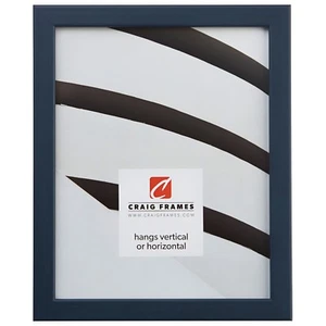 Craig Frames Colori, 0.80" Modern Dark Blue Picture Frame - Picture 1 of 11