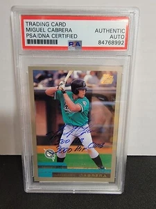 Miguel Cabrera Signed Topps T40 PSA/DNA Certified 500 HR 3000 Hit Club Inscribed - Picture 1 of 3