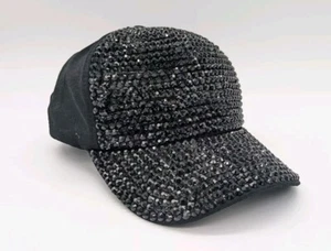 Rhinestone Black Baseball Caps Womans Adjustable Streetwear Unbranded  - Picture 1 of 14