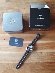 Detomaso Firenze Herrenuhr Brown Dial Leather Strap Ziffernblatt Silber/braun... - Bild 1 von 6