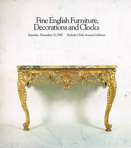 Sotheby's - Fine English Furniture, Decorations and Clocks Dec 13, 1980 - Imagen 1 de 1