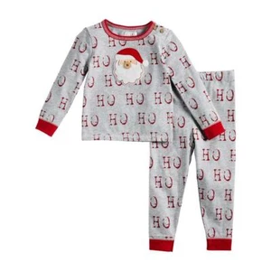 HO HO HO Santa Boys Girls 2 Pc Christmas Pajamas Set - Picture 1 of 1