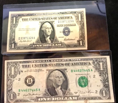 1957 Silver Certificate Short Bill (Can Someone tell me what this is????) - Image 1 of 3