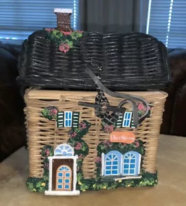 TIMMY WOODS CESTO VIMINI BOUTIQUE NEGOZIO BORSA A TRACOLLA BORSA CASA Chez Maison - Foto 1 di 9