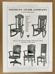 Anuncio impreso vintage Michigan Chair Company Grand Rapids 1904 - Imagen 1 de 1