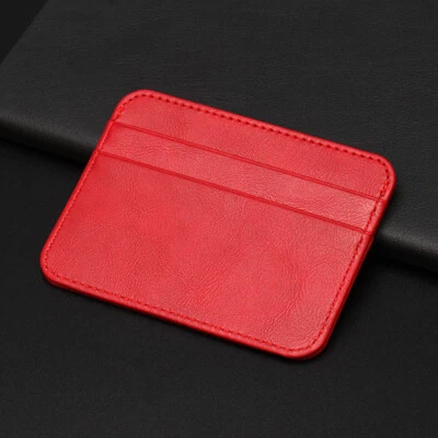 Unisex Slim Leather Wallet Card Holder Front Pocket Wallet Credit ID Pocket US ♡ - Image 1 of 4