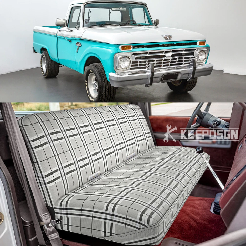 Cubierta de asiento de banco con manta de sillín de tamaño completo para camioneta Ford F100 F-100 1953-1983 Foto 1 de 4