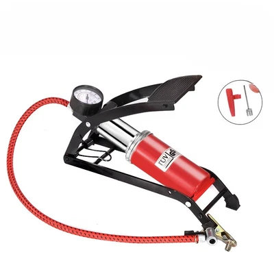 Inflador de bomba de aire/multiusos de pedal compacto para neumáticos de bicicleta pelotas deportivas Foto 1 de 4