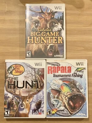 Wii ~ 3 Outdoor Sports Games ~ Hunting & Fishing ~ E & T ~ 2000s ~ !L⚪️⚪️K! - Image 1 of 3