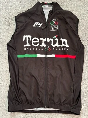 Gran Fondo Cycling Jersey Size 4 Black Full Zip Sleeveless Black Terun Italy - Image 1 of 4