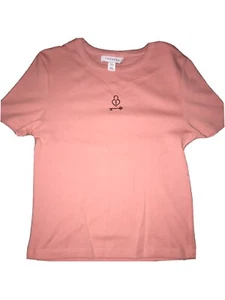TOPSHOP pink fitted top with cute design size 8 - Picture 1 of 2