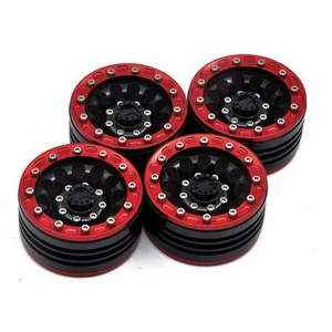 Llantas de aluminio Beadlock de 1/4 piezas de 1,9" para coche Rock Crawler D90 SCX10 CC01 RC - Imagen 1 de 13