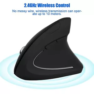 2.4GHz Optical 1600DPI Wireless Ergonomic Vertical Gaming Mouse NOn Delay Fo ZTS - Picture 1 of 16
