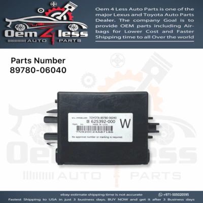 Toyota Camry Immobilizer Computer Module 2012, 2013 To 2015 OEM 89780-06040 - Imagem 1 de 4