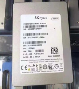 1.92TB SSD SK Hynix PE8010 STD NVME PCIe 11035A10 Solid State Drive PE8010U3STD - Picture 1 of 2