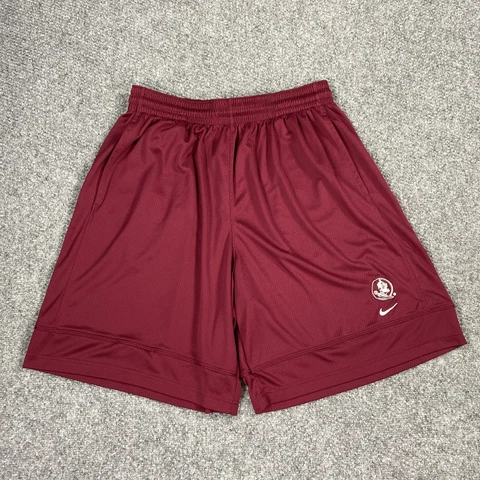 Nike Mens Florida State Seminoles Shorts With Pockets Dri-Fit Maroon Size XXL Cover