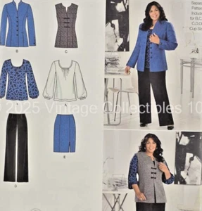 Pantalones Simplicity Falda Chaqueta Chaleco Tejido Top Patrón 2344 20W 22W 24W 26W 28W UC - Imagen 1 de 6