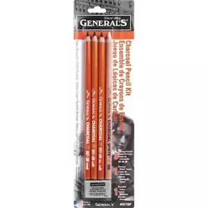 General's Charcoal Pencil Kit 5pcs - Picture 1 of 1