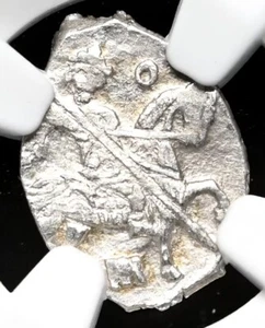 RUSSIA Boris Godunov 1598-1605 AD, Silver Kopek Czar Coin, High Grade NGC MS UNC - Picture 1 of 5