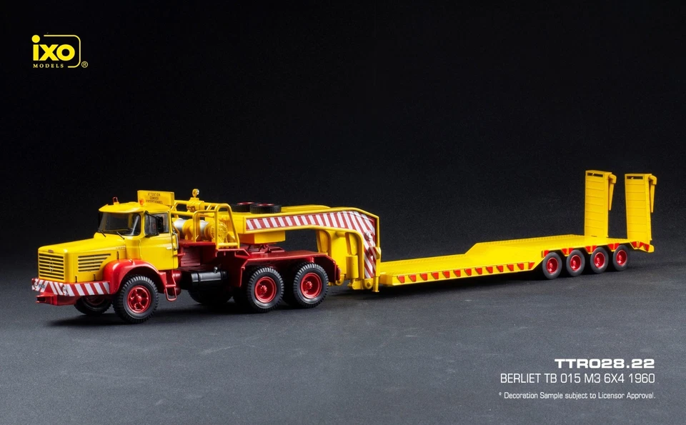 IXO 1/43 TTR028 BERLIET TBO 15 M3 6x4 1960 Handling Mch. Porte Engin jaune/rouge - Immagine 1 di 4