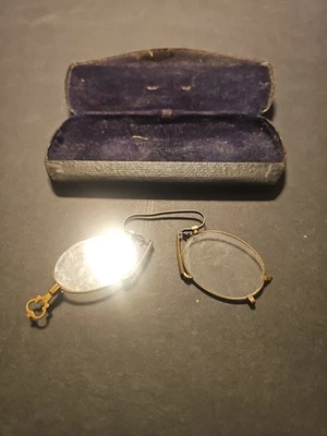✅ ANTIGUAS GAFAS NARIZ LECTURA PINCH, PINCE NEZ  Foto 1 de 4