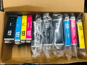 E-Z Ink 127 T127 Ink for Epson WF-3540 WF-3520 WF-7510 NX530 10-Pack BCMY/Black - Picture 1 of 3