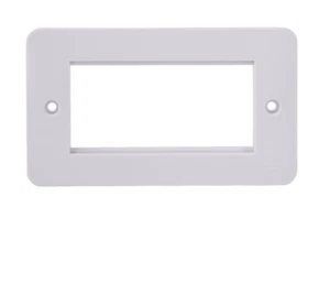 Schneider Lisse White Moulded Euro Plate 4 Module 2 Gang GGBL8080 - Picture 1 of 1