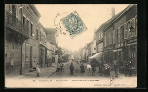 AK Fougerolles, Rue du Pont, Hotels Piercy und Roulmann 1904 - Bild 1 von 2