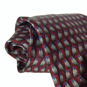 Naturschutz Tropical Kreisch Eule SEIDE Krawatte Krawatte rot blau grau - Bild 1 von 10