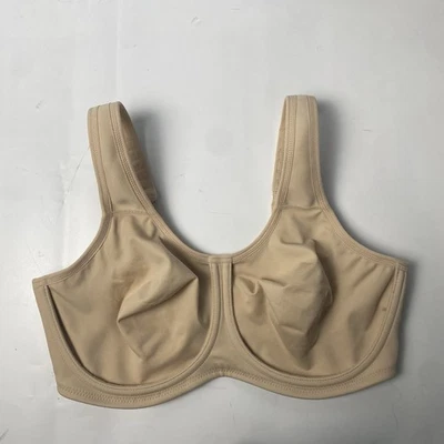 Sujetador Wacoal Simone Sport Beige Alto Impacto Sin Forro Con Aros Figura Completa Talla 36DD Foto 1 de 4