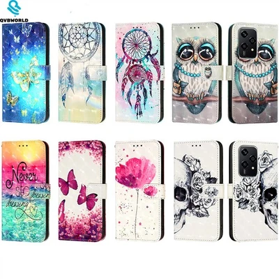 3D Painted Pattern Wallet Flip Cover for Huawei P80 Nova 14 Honor 400 Lite 400 - Image 1 of 4