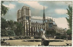 Carte postale photo véritable-Cathédrale Notre-Dame de Paris-Vue Square Viviani - Imagen 1 de 1