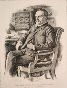 United States Senator West Virginia Charles Faulkner Harper's Weekly 1894 - Bild 1 von 2