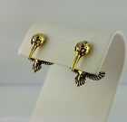 Vintage EARlusion 3D Gold Hummingbird earrings