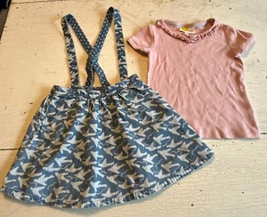 Girl's MINI BODEN Theme Size 5-6 Bird Theme Jumper Outfit - Picture 1 of 3