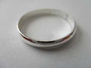 Anillo de compromiso y boda liso de plata de ley de 3 mm liso plata maciza talla 8,5 - Imagen 1 de 3