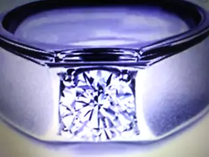 MENS 18K GOLD & SS GENUINE MOISSANITE DIAMOND WEDDING BAND RING SIZE 10 + BONUS - Picture 1 of 1