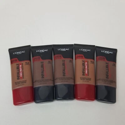 L'Oreal Infallible 24HR Pro-Matte Foundation,5 Pk(2 of 111.5 2 of 115 1 of 114) - Image 1 of 4
