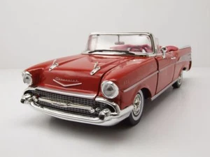 Chevrolet Bel Air Convertible 1957 Rojo Modelo De Coche 1:18 MotorMax - Imagen 1 de 10