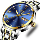 Reloj Relogio Para Hombre Plata Oro Y Azul Relojes Deportivos Fino De Caballero