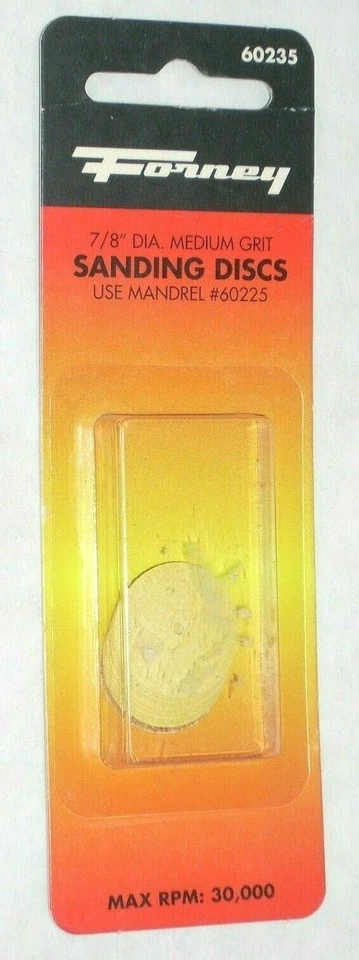 Forney 60235 Medium Grit Sanding Discs 7/8" Diameter fit Forney 60225 Mandrel - Image 1 of 1